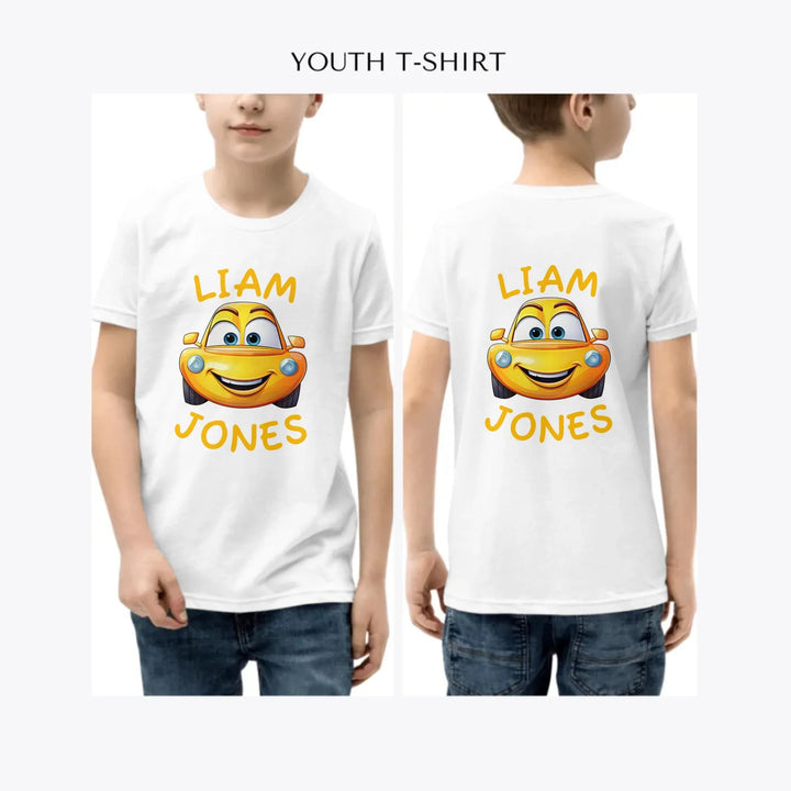 Smiling-Cars-custom-youth-boy-t-shirt-artfulane