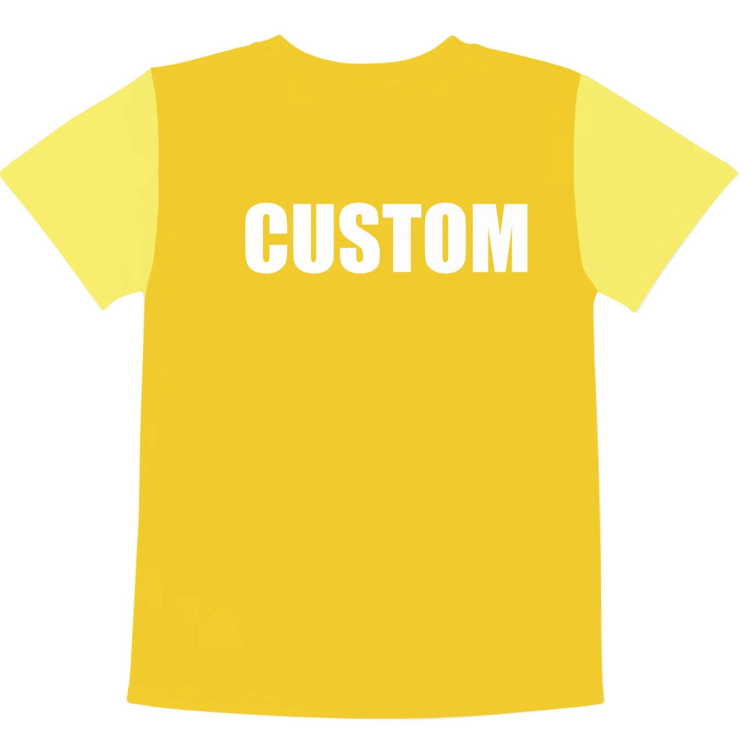 Custom Solid & Patterned Color Block T-Shirt - ARTFULANE