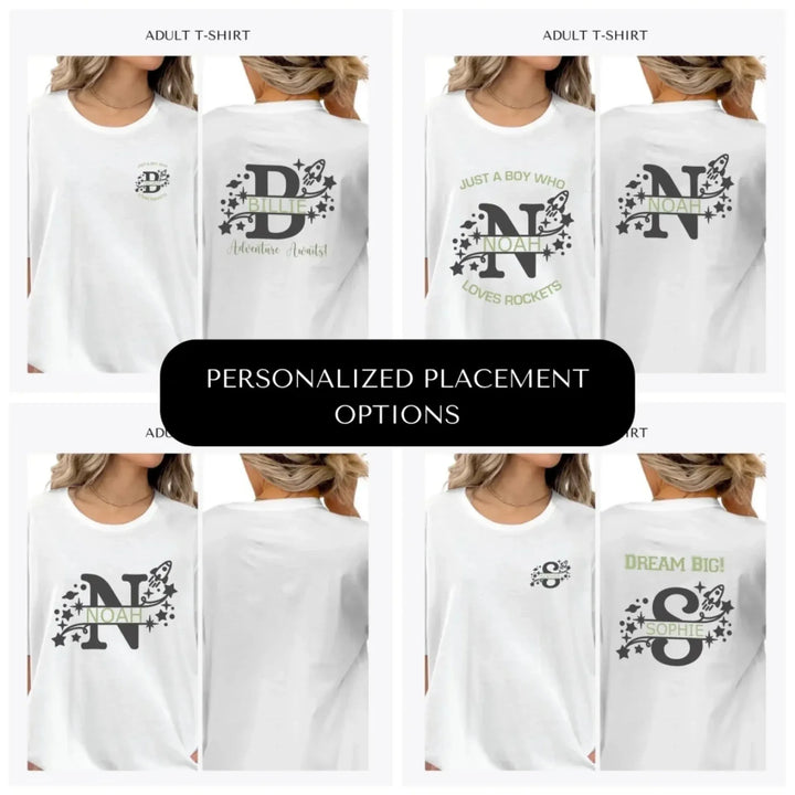 Space-Rocket-Monogram-custom-adult-t-shirt-design-placement-front-back-pocket-artfulane