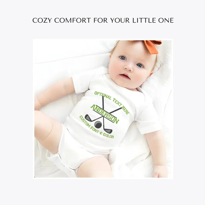 Golf-Monogram-custom-baby-bodysuit-artfulane