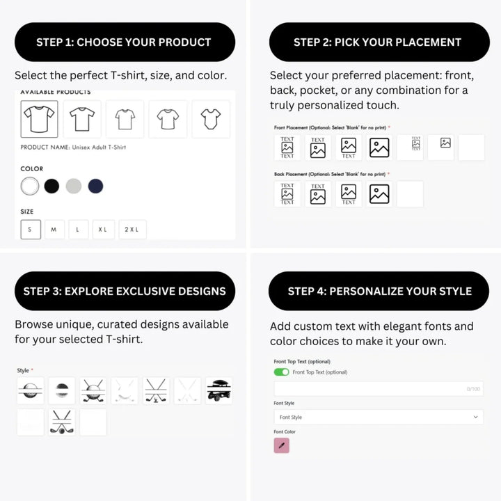how-to-design-custom-Golf-Monogram-t-shirt-personalization-options-artfulane