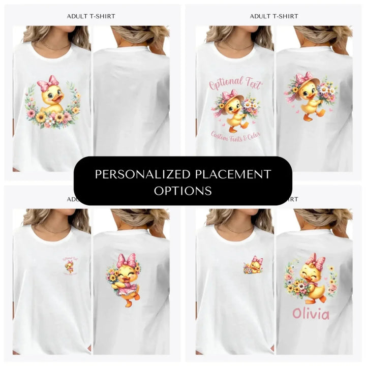 Spring-Ducks-custom-adult-t-shirt-design-placement-front-back-pocket-artfulane