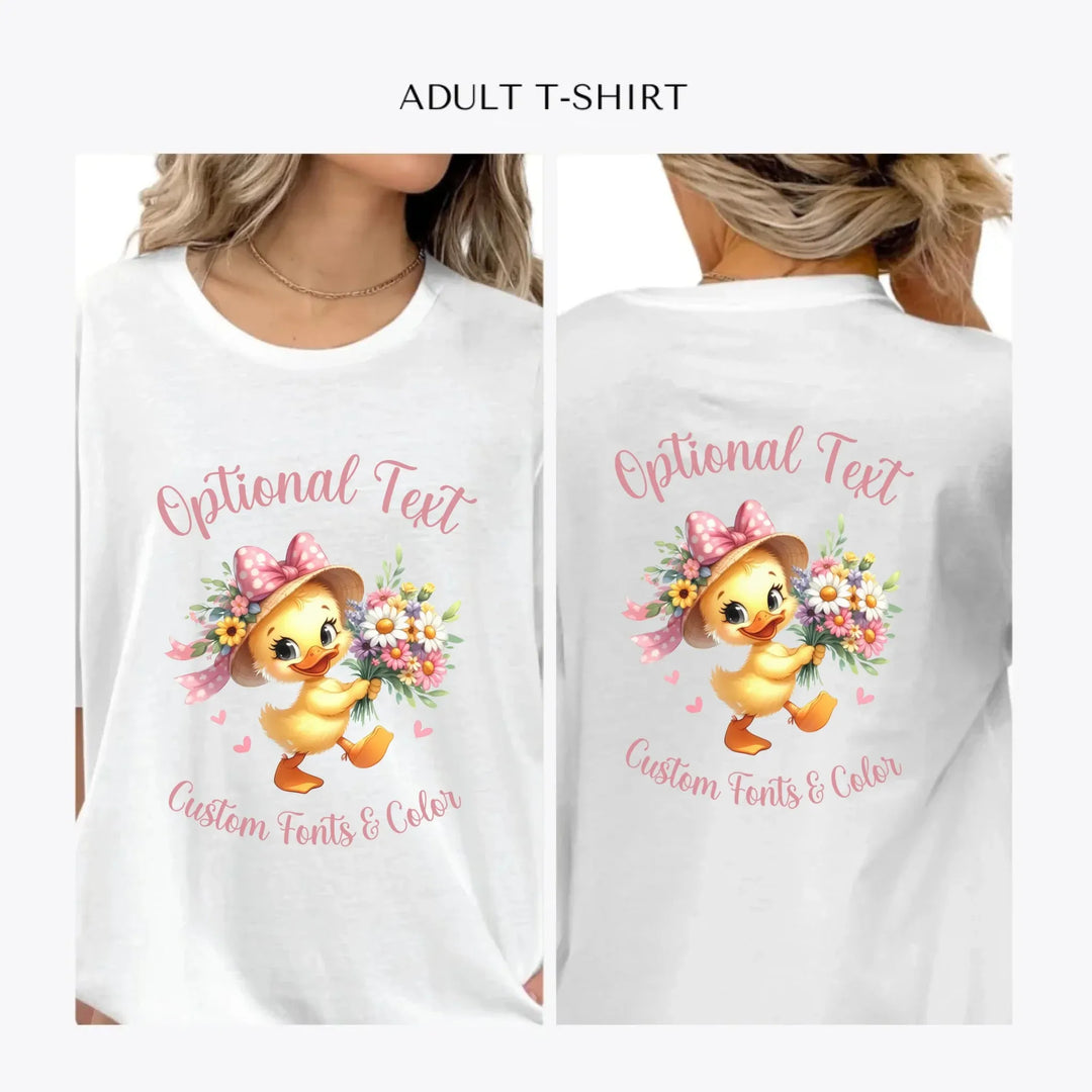 Spring-Ducks-personalized-women-unisex-adult-t-shirt-artfulane