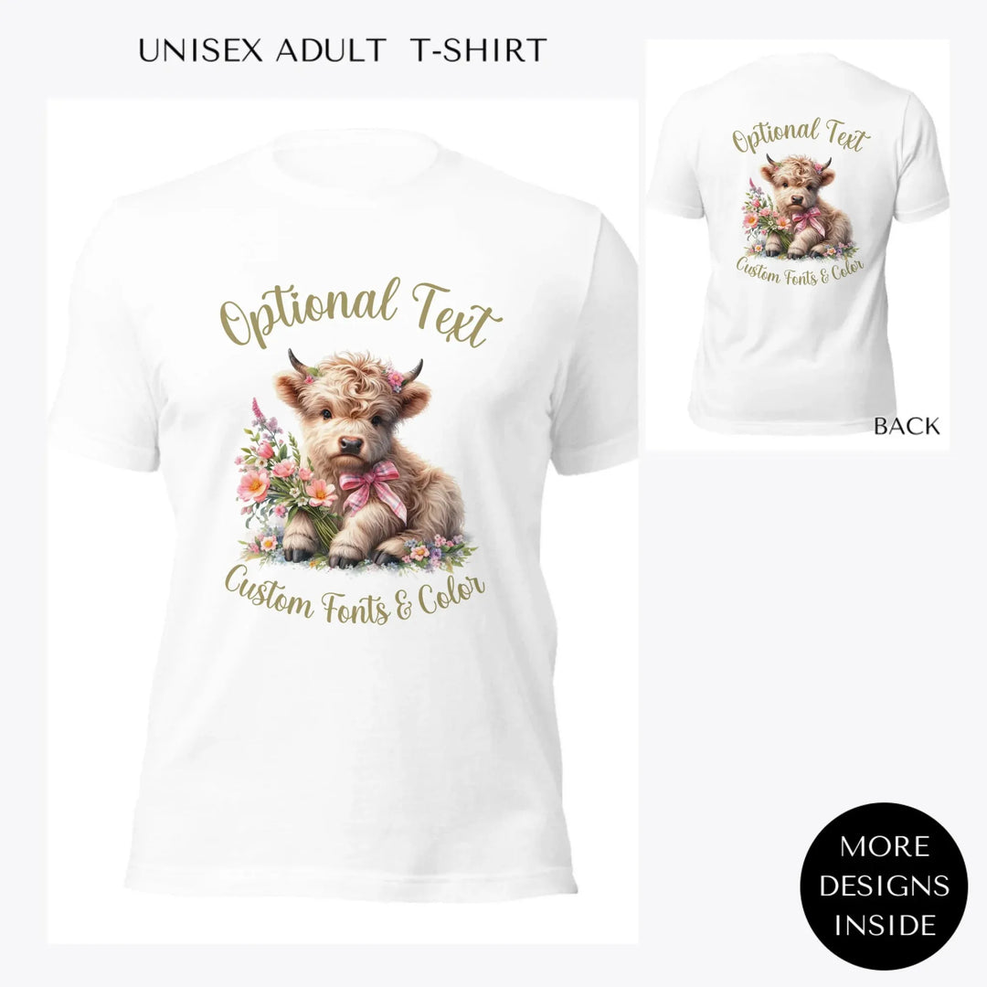 Spring-Floral-Highland-Cow-custom-women-unisex-adult-t-shirt-artfulane