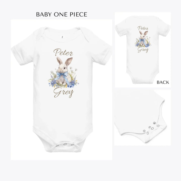 Spring-Garden-Bunny-custom-baby-onesie-artfulane