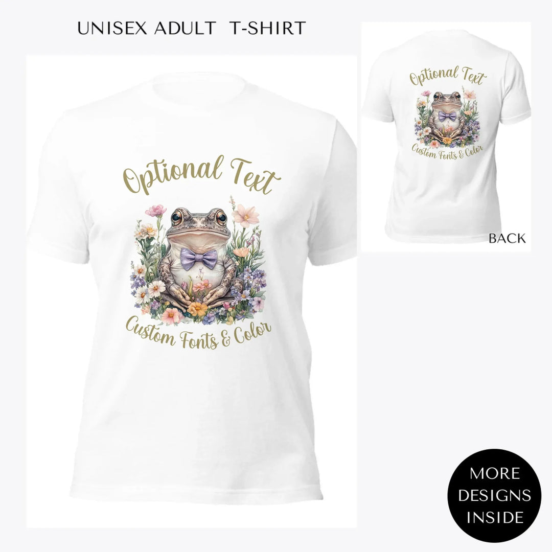 Spring-Garden-Frogs-custom-women-unisex-adult-t-shirt-artfulane