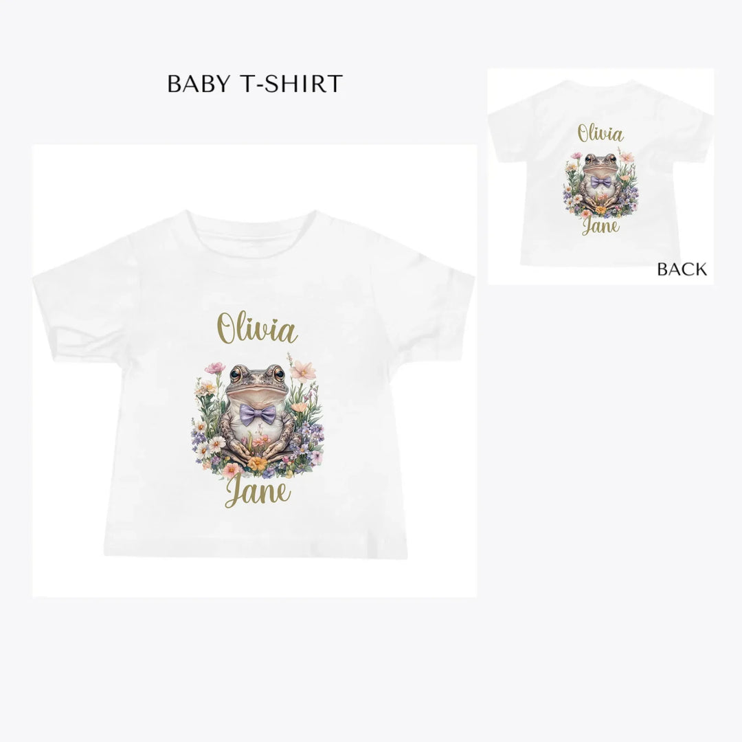 Spring-Garden-Frogs-custom-baby-t-shirt-artfulane