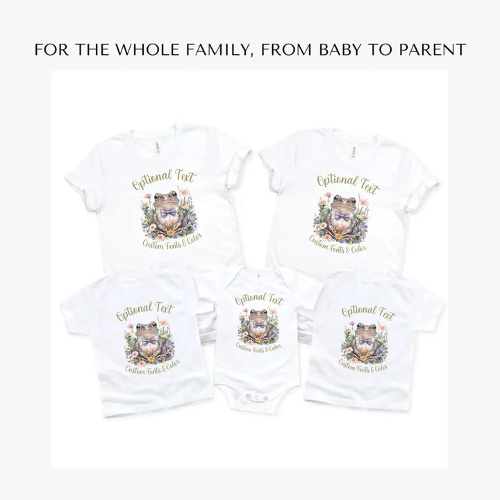Spring-Garden-Frogs-custom-t-shirts-adult-youth-toddler-baby-sizes-artfulane