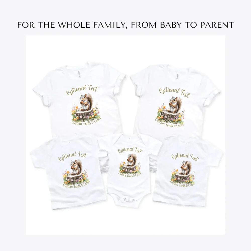 Spring-Squirrel-Garden-custom-t-shirts-adult-youth-toddler-baby-sizes-artfulane