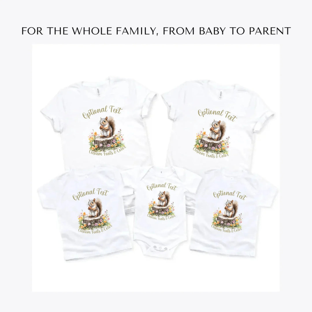 Spring-Squirrel-Garden-custom-t-shirts-adult-youth-toddler-baby-sizes-artfulane