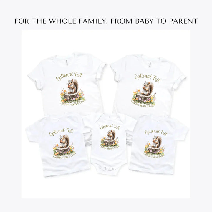 Spring-Squirrel-Garden-custom-t-shirts-adult-youth-toddler-baby-sizes-artfulane
