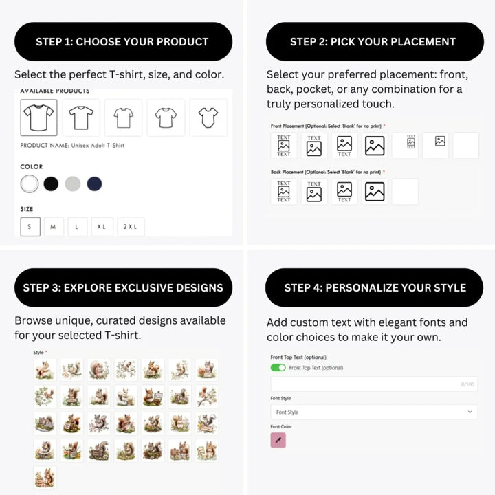 how-to-design-custom-Spring-Squirrel-Garden-t-shirt-personalization-options-artfulane
