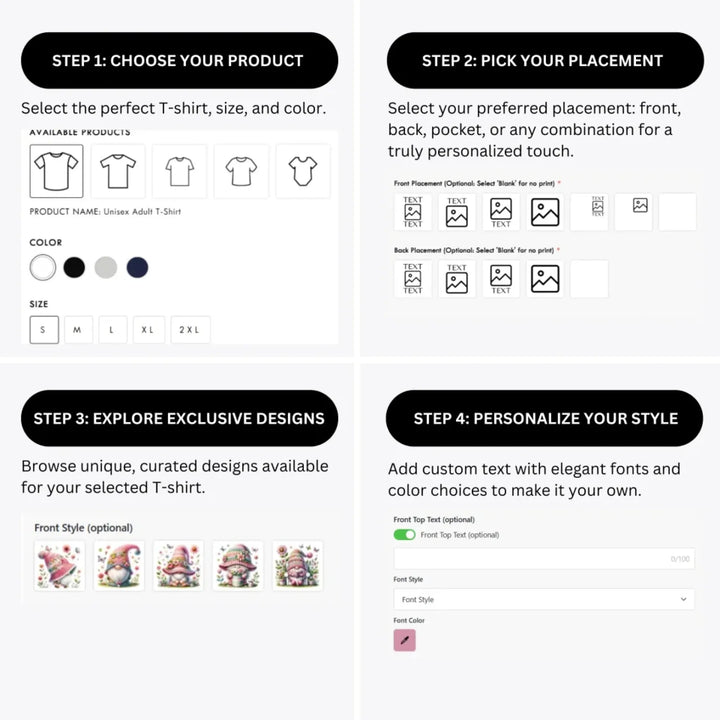how-to-design-custom-Spring-Gnome-t-shirt-personalization-options-artfulane