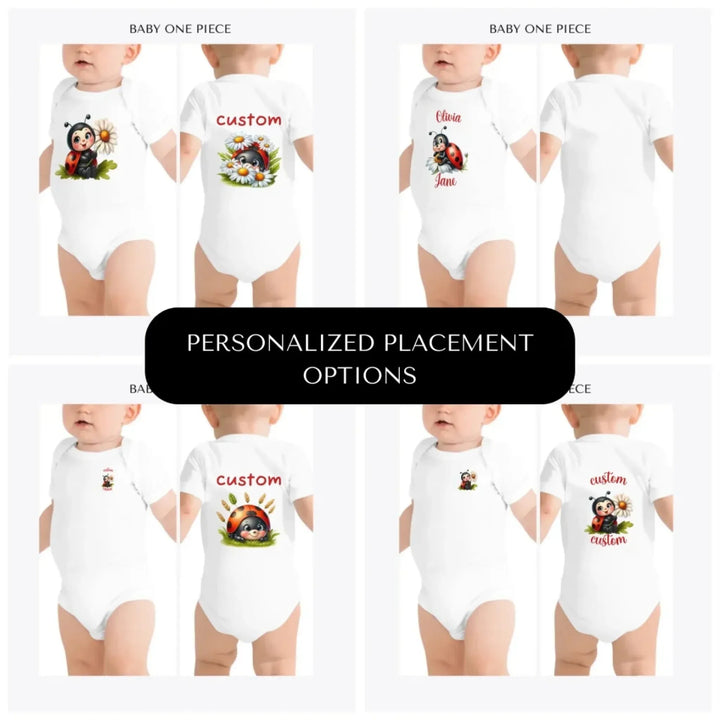Spring-Ladybug-custom-baby-onesie-design-placement-front-back-pocket-artfulane