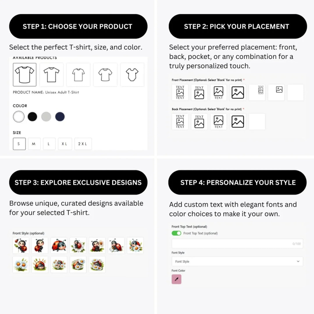 how-to-design-custom-Spring-Ladybug-t-shirt-personalization-options-artfulane