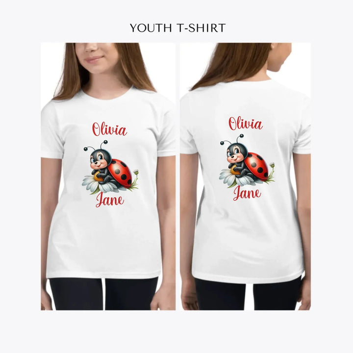 Spring-Ladybug-custom-youth-girl-t-shirt-artfulane