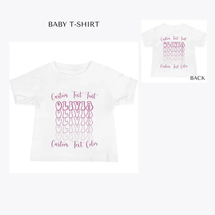 Stacked-Retro-Text-custom-baby-t-shirt-artfulane