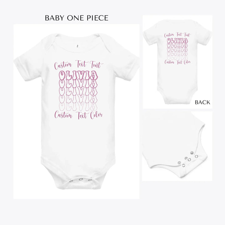 Stacked-Retro-Text-custom-baby-onesie-artfulane