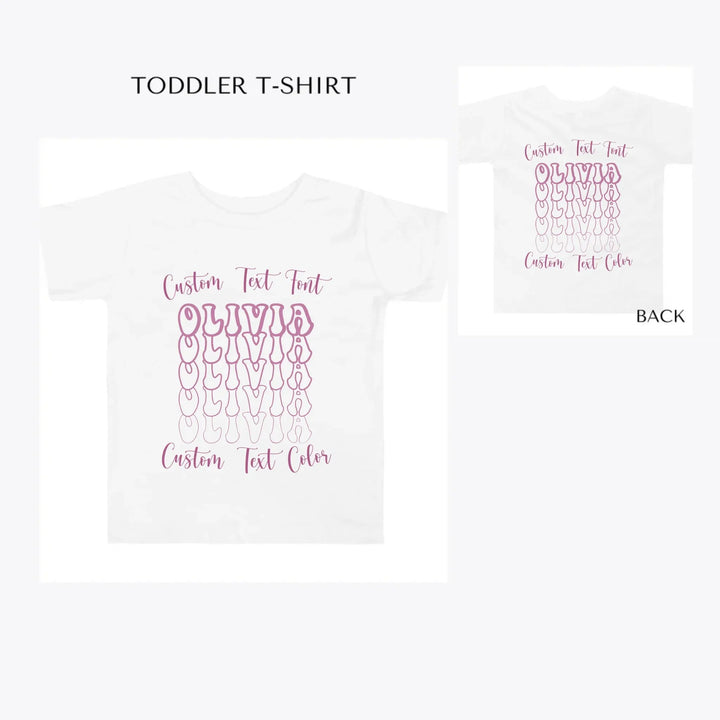 Stacked-Retro-Text-toddler-custom-t-shirt-artfulane