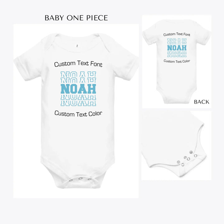 Stacked-Sport-Varsity-Text-custom-baby-onesie-artfulane