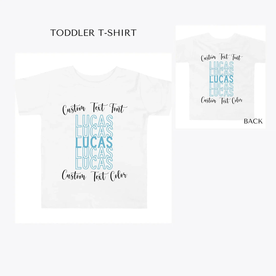 Stacked-Text-toddler-custom-t-shirt-artfulane