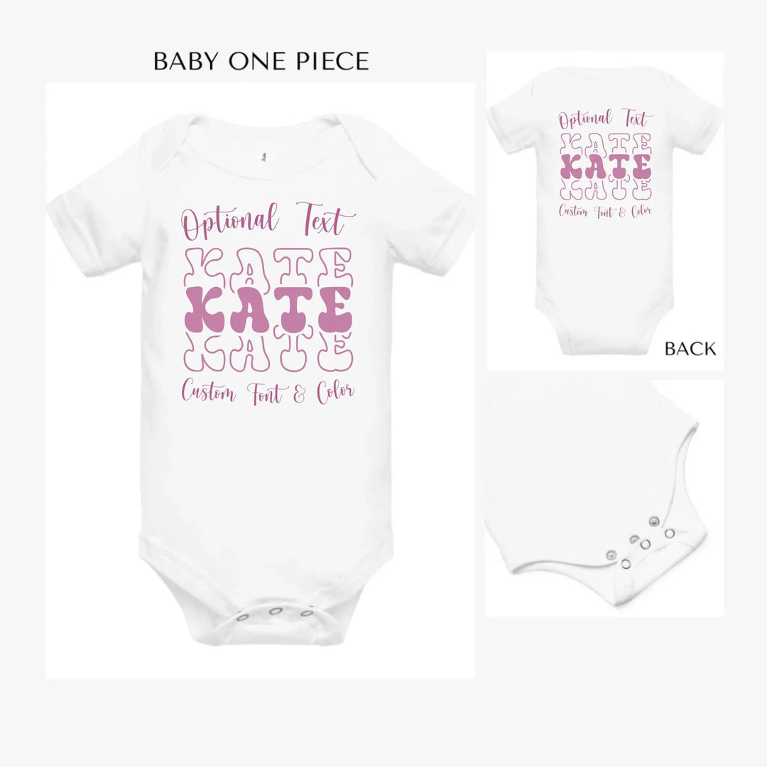 Stacked-Vintage-Text-custom-baby-onesie-artfulane