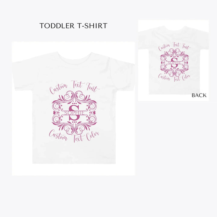 Swirls-Split-Letter-Monogram-toddler-custom-t-shirt-artfulane