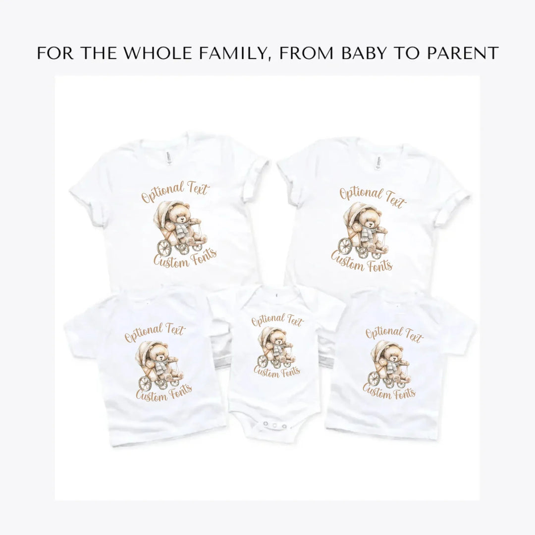 Teddy-Bear-in-Stroller-custom-t-shirts-adult-youth-toddler-baby-sizes-artfulane