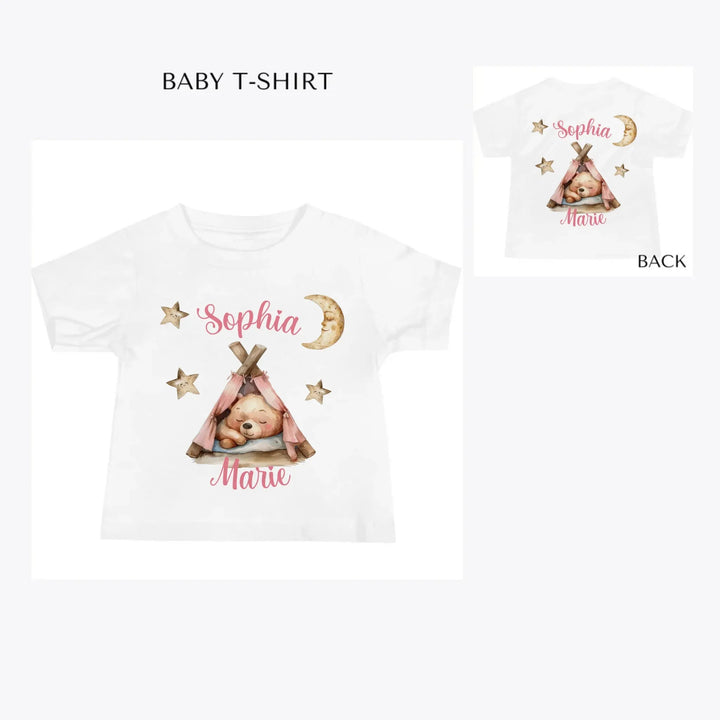 Teddy-Bear-Sleeping-in-Tent-custom-baby-t-shirt-artfulane