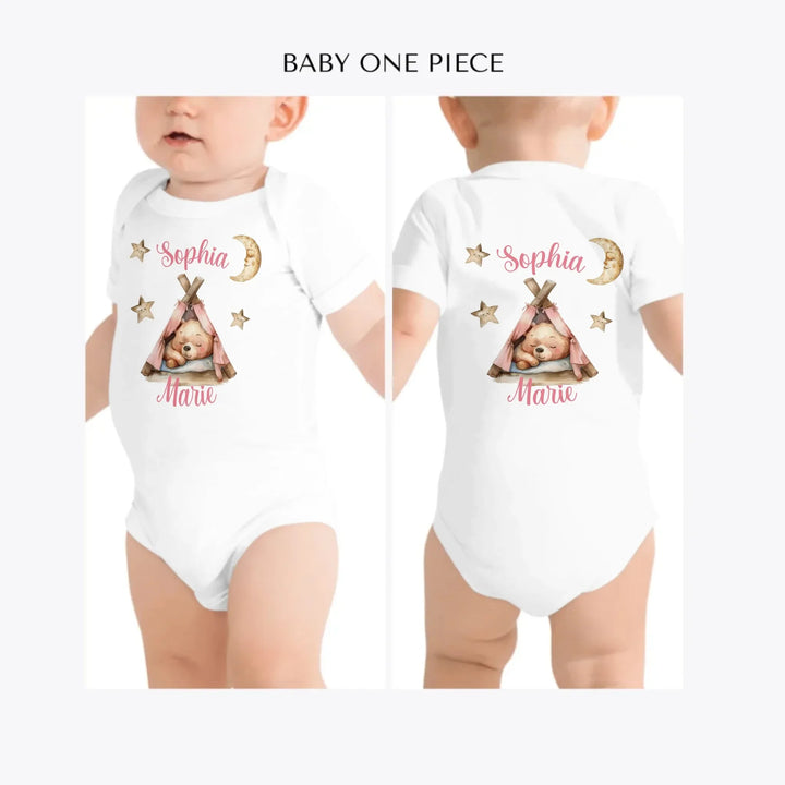 Teddy-Bear-Sleeping-in-Tent-custom-baby-one-piece-artfulane