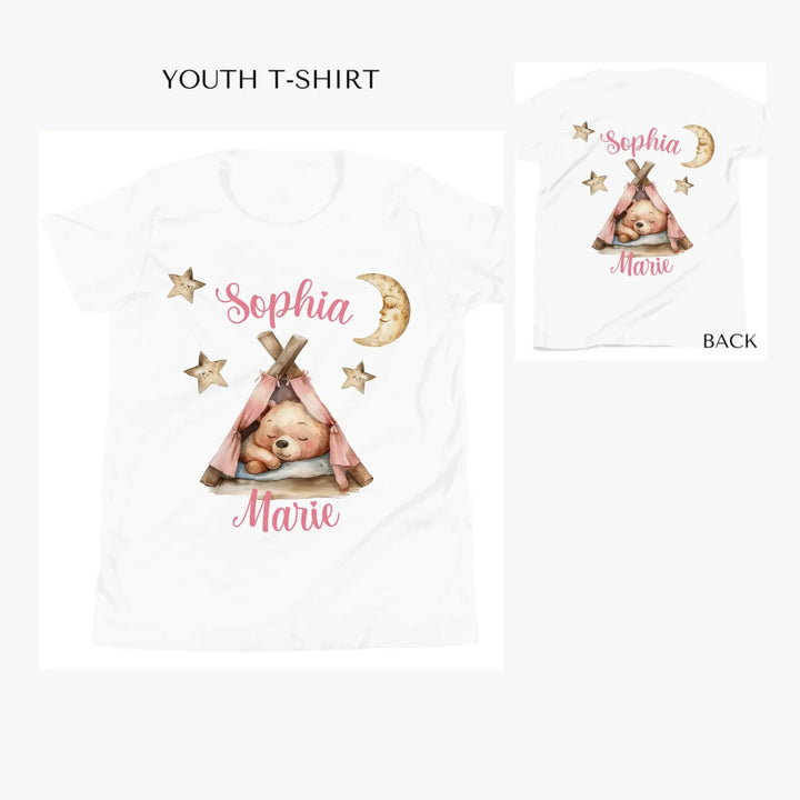 Teddy-Bear-Sleeping-in-Tent-custom-youth-t-shirt-artfulane