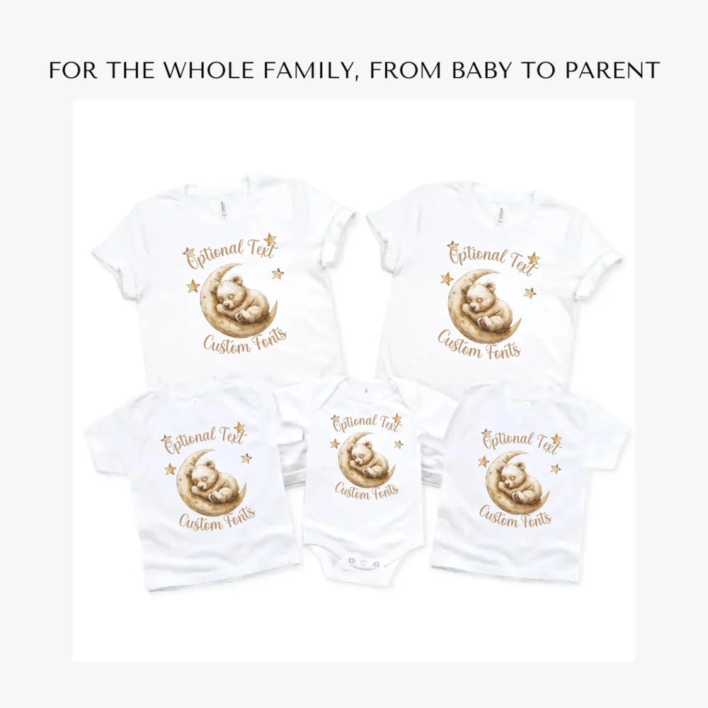 Brown-Teddy-Bear-Sleeping-on-Moon-custom-t-shirts-adult-youth-toddler-baby-sizes-artfulane