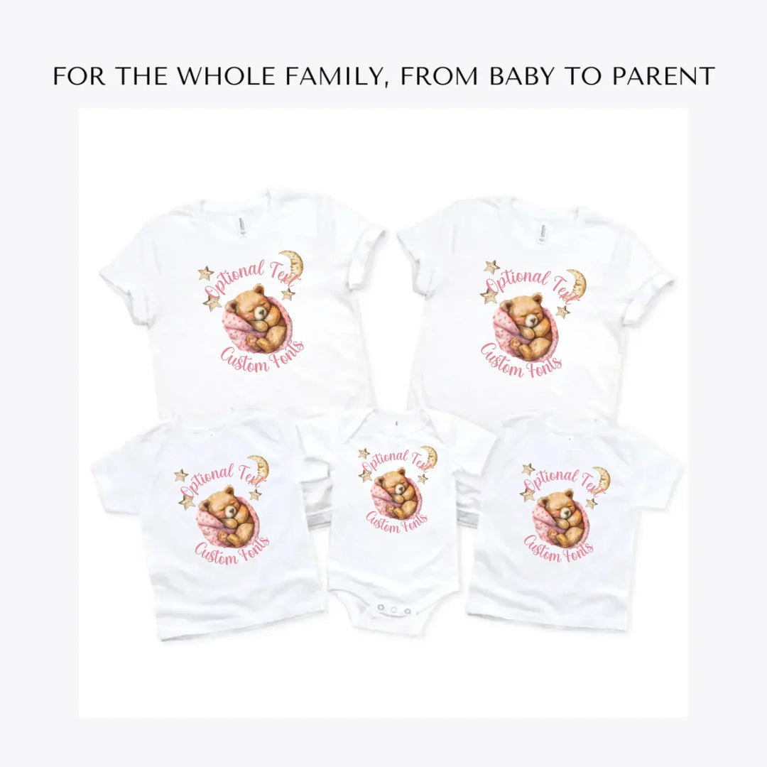 Teddy-Bear-Sleeping-custom-t-shirts-adult-youth-toddler-baby-sizes-artfulane