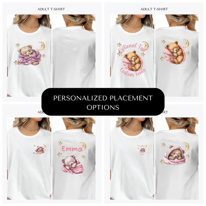 Teddy-Bear-Sleeping-custom-adult-t-shirt-design-placement-front-back-pocket-artfulane