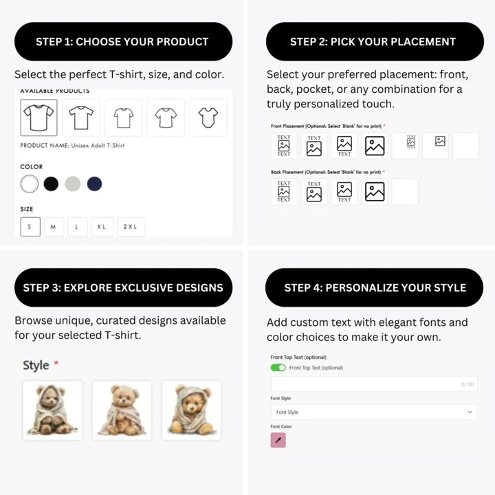 how-to-design-custom-Teddy-Bear-Wrapped-in-Blanket-t-shirt-personalization-options-artfulane