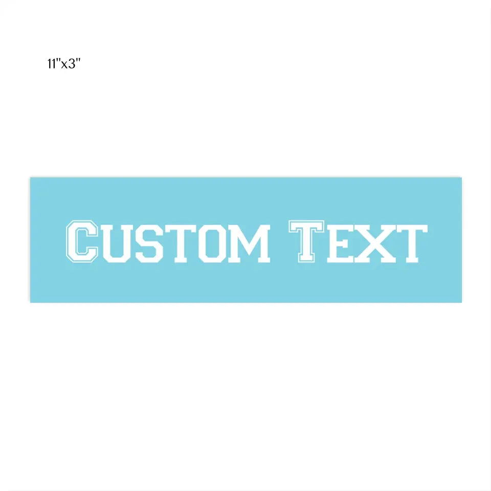 CAR BUMPER STICKER Front 11.5X3