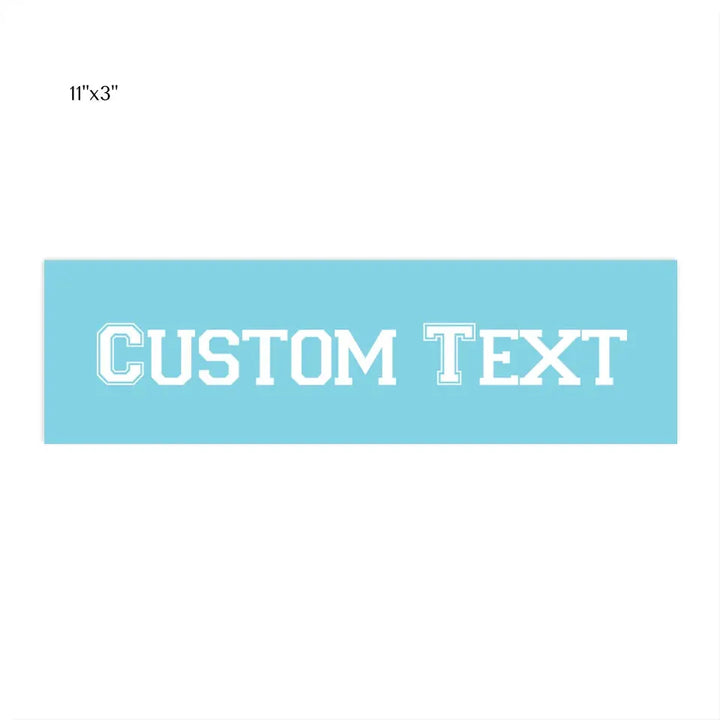 CAR BUMPER STICKER Front 11.5X3