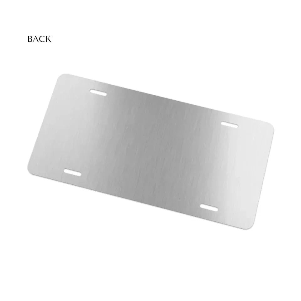 LICENSE PLATE DECORATIVE Back