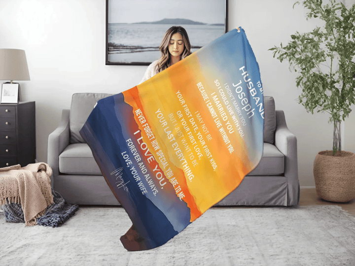 Custom To My Husband Blanket - ARTFULANE