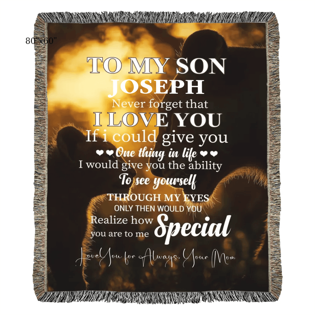 Custom To My Son Blanket - ARTFULANE