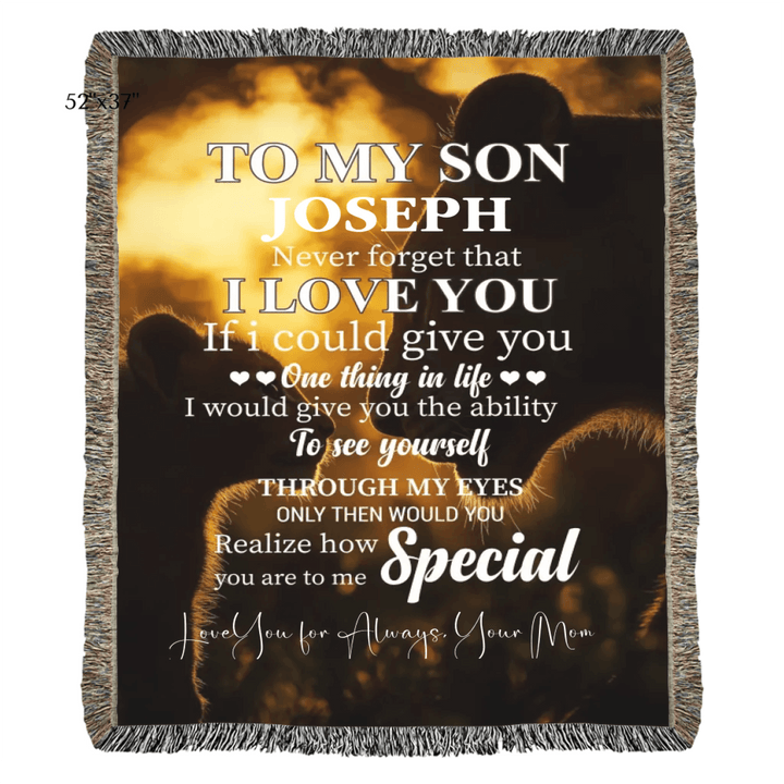 Custom To My Son Blanket - ARTFULANE