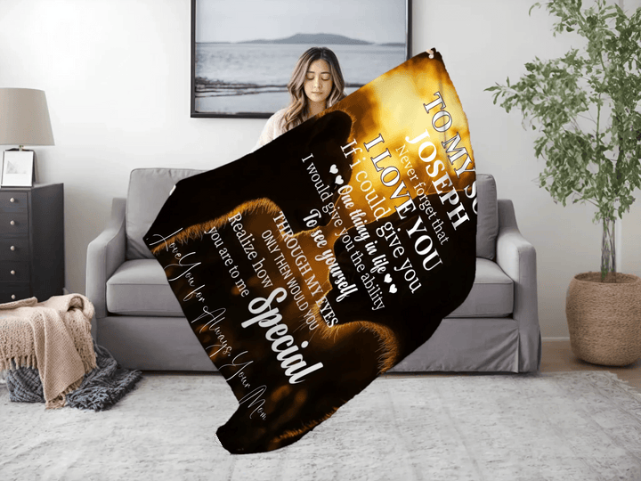 Custom To My Son Blanket - ARTFULANE