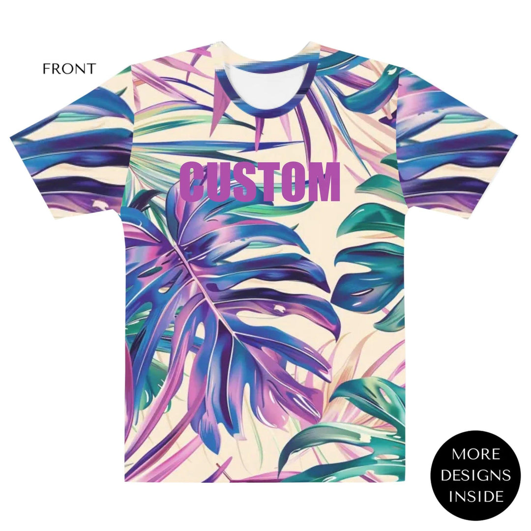 Custom Tropical Leaves T-Shirt - ARTFULANE