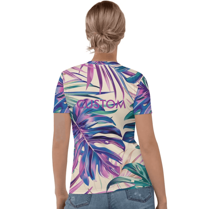 Custom Tropical Leaves T-Shirt - ARTFULANE