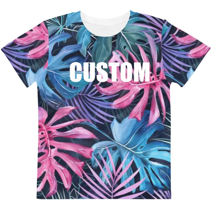 Custom Tropical Leaves T-Shirt - ARTFULANE