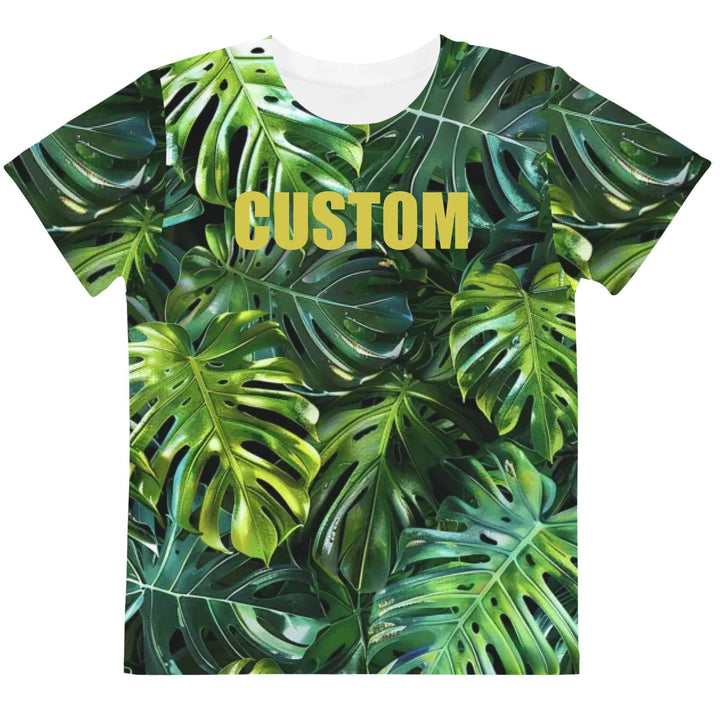 Custom Tropical Leaves T-Shirt - ARTFULANE