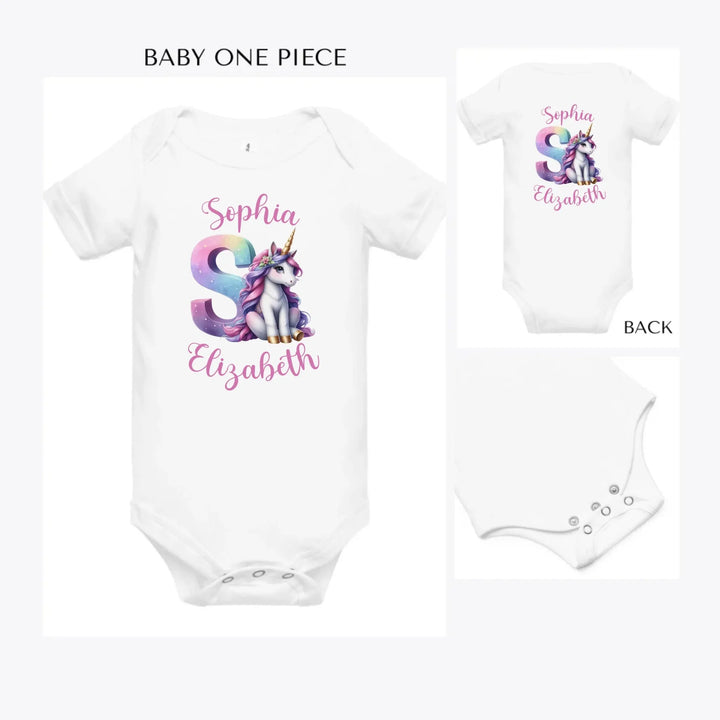 Unicorn-Pastel-Initial-custom-baby-onesie-artfulane