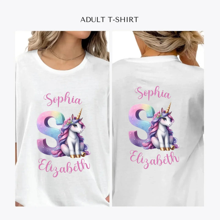 Unicorn-Pastel-Initial-personalized-women-unisex-adult-t-shirt-artfulane