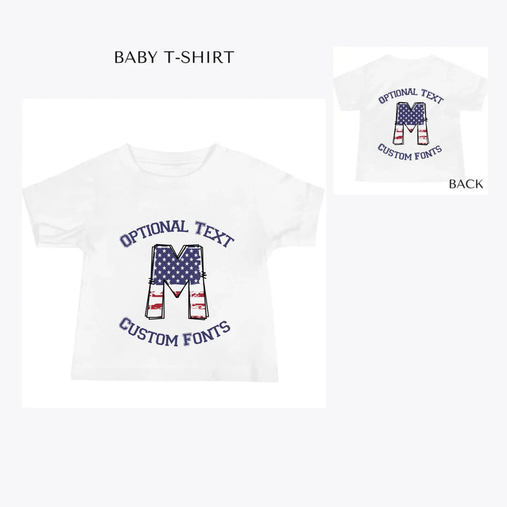 USA-Flag-Letter-Initial-custom-baby-t-shirt-artfulane