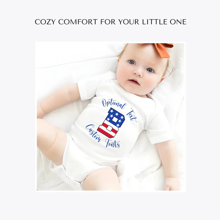 USA-Varsity-Letter-Initial-custom-baby-bodysuit-artfulane
